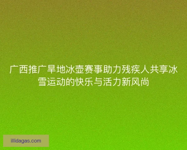 广西推广旱地冰壶赛事助力残疾人共享冰雪运动的快乐与活力新风尚