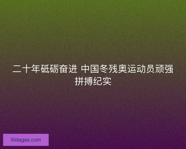 二十年砥砺奋进 中国冬残奥运动员顽强拼搏纪实